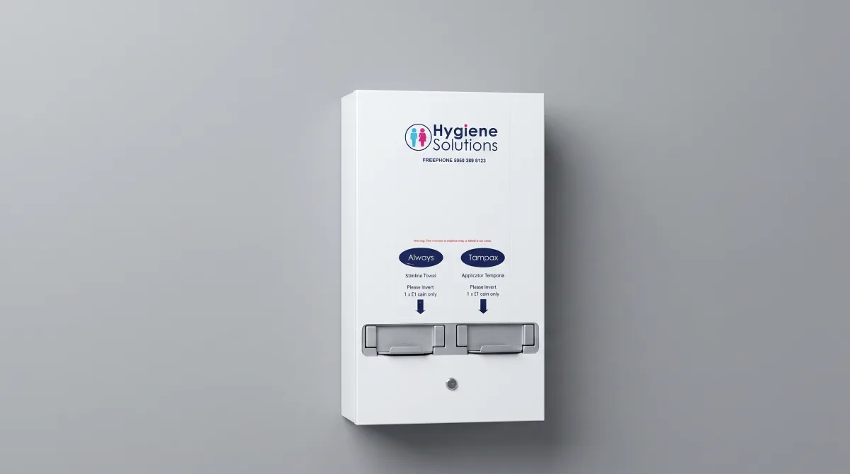 Wall-mounted Hygiene Solutions feminine hygiene vending unit