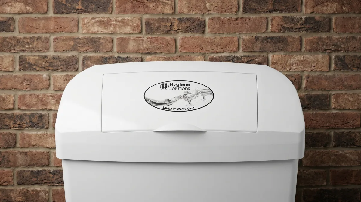 Hygiene Solutions sanitary and nappy waste bin in a commercial washroom